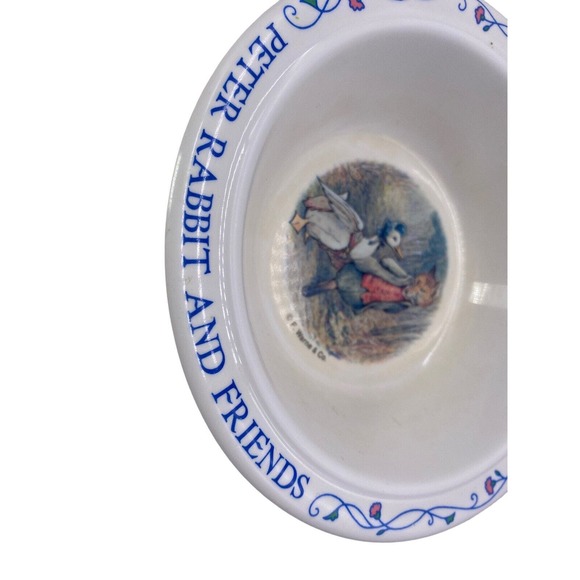 Vintage 1976 Fraser Nursery Rhyme & Eden Peter Rabbit Melamine Bowls Set Of 2 - Picture 4 of 10